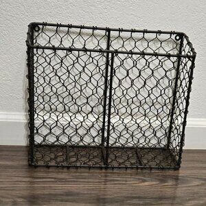 Farmhouse/Cottagecore Style Chicken Wire Metal Hanging or Freestanding Basket